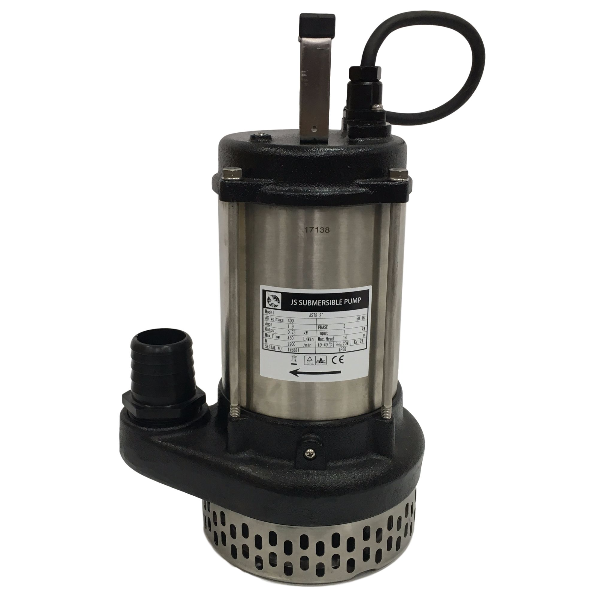 JST 8 Pump - 380 Lpm - 15 Hm - 2" - 3" - 415v